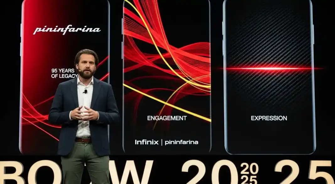 Infinix Note 60 Ultra concept phone with Pininfarina-inspired design elements