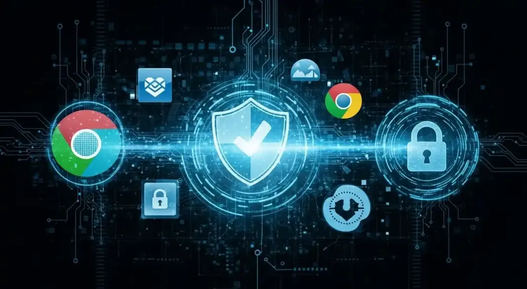 Privacy-focused web browsers and data protection concept